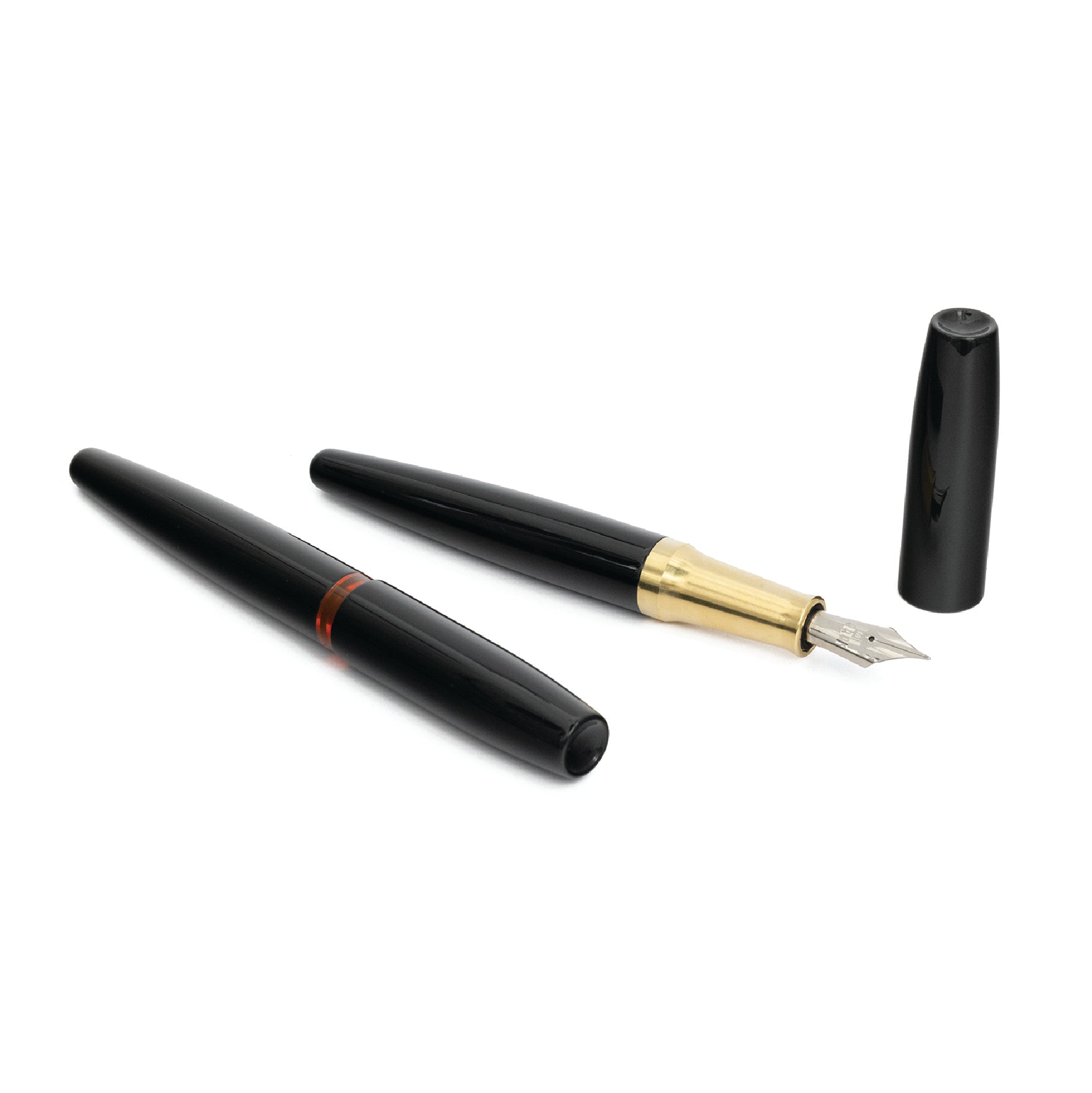 Black Acrylic Vertex Fountain Pen