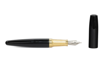 Black Acrylic Vertex Fountain Pen