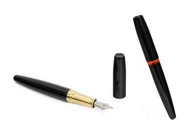 Black Acrylic Vertex Fountain Pen